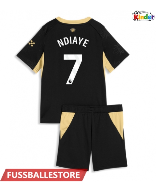 Günstige Manchester City Iliman Ndiaye #7 Auswärts Trikotsatzt Kinder 2026-27 Kurzarm (+ Kurze Hosen)